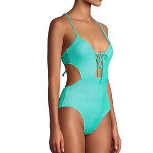 NWT No boundaries ribbed monokini swimsuit Med